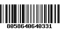 Código de Barras 8058640640331