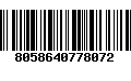 Código de Barras 8058640778072