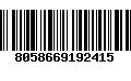 Código de Barras 8058669192415