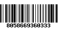 Código de Barras 8058669360333