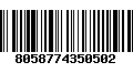 Código de Barras 8058774350502