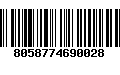 Código de Barras 8058774690028