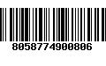 Código de Barras 8058774900806