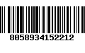 Código de Barras 8058934152212