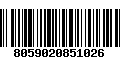 Código de Barras 8059020851026