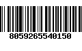 Código de Barras 8059265540150