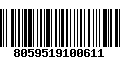 Código de Barras 8059519100611