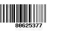 Código de Barras 80625377