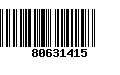 Código de Barras 80631415