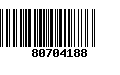 Código de Barras 80704188