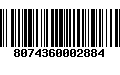 Código de Barras 8074360002884