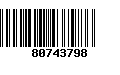 Código de Barras 80743798