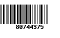 Código de Barras 80744375