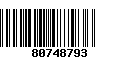 Código de Barras 80748793