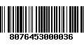 Código de Barras 8076453000036