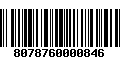 Código de Barras 8078760000846