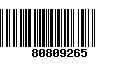 Código de Barras 80809265