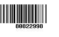 Código de Barras 80822998