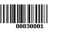 Código de Barras 80830801