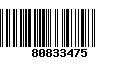 Código de Barras 80833475