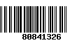 Código de Barras 80841326