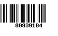 Código de Barras 80939184