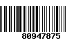 Código de Barras 80947875