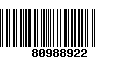 Código de Barras 80988922