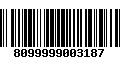 Código de Barras 8099999003187