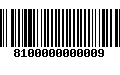 Código de Barras 8100000000009