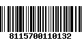 Código de Barras 8115700110132