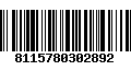 Código de Barras 8115780302892