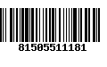 Código de Barras 81505511181