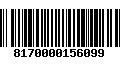 Código de Barras 8170000156099