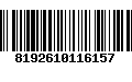 Código de Barras 8192610116157