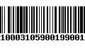 Código de Barras 821000310590019900140