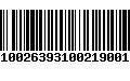 Código de Barras 821002639310021900155