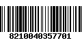 Código de Barras 8210040357701