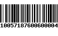 Código de Barras 821005718760060000402