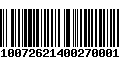 Código de Barras 821007262140027000110