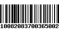 Código de Barras 821008208370036500226