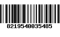 Código de Barras 8219540035485