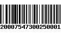 Código de Barras 822000754730025000100