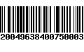 Código de Barras 822004963840075000375