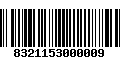 Código de Barras 8321153000009