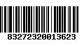 Código de Barras 83272320013623