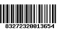 Código de Barras 83272320013654