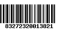 Código de Barras 83272320013821