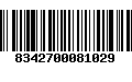 Código de Barras 8342700081029