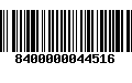 Código de Barras 8400000044516